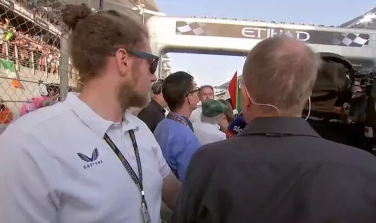 Brundle had a 'top tier' response after he was blocked off by a security guard during his grid walk.