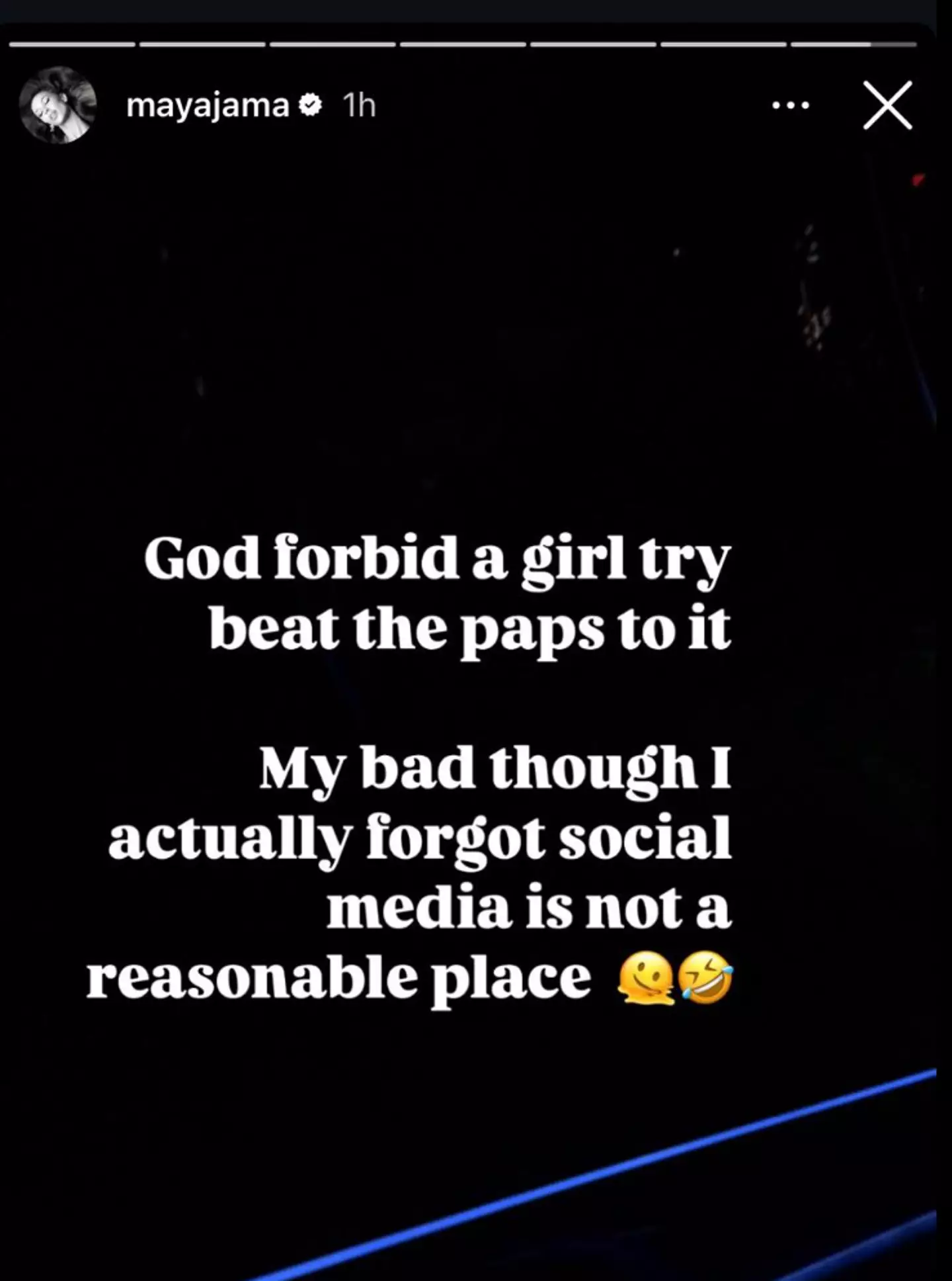 It has since been deleted. (Instagram/mayajama)