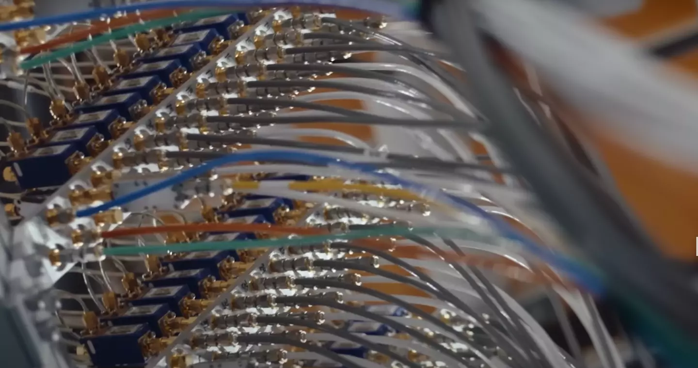 Apparently, all these wires help to draw information from parallel universes (Google)