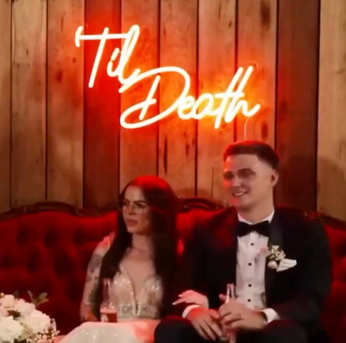 The couple were surprised on their wedding day (Instagram/mitchhickmanfilms)