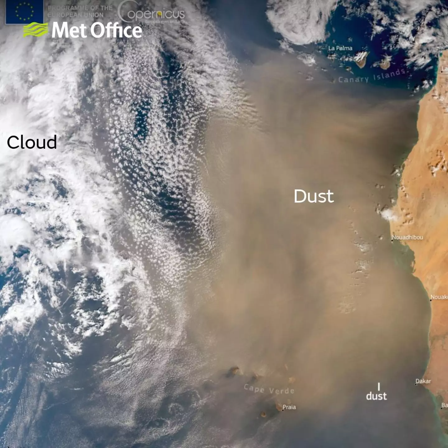 Saharan dust is set to sweep across the UK today.