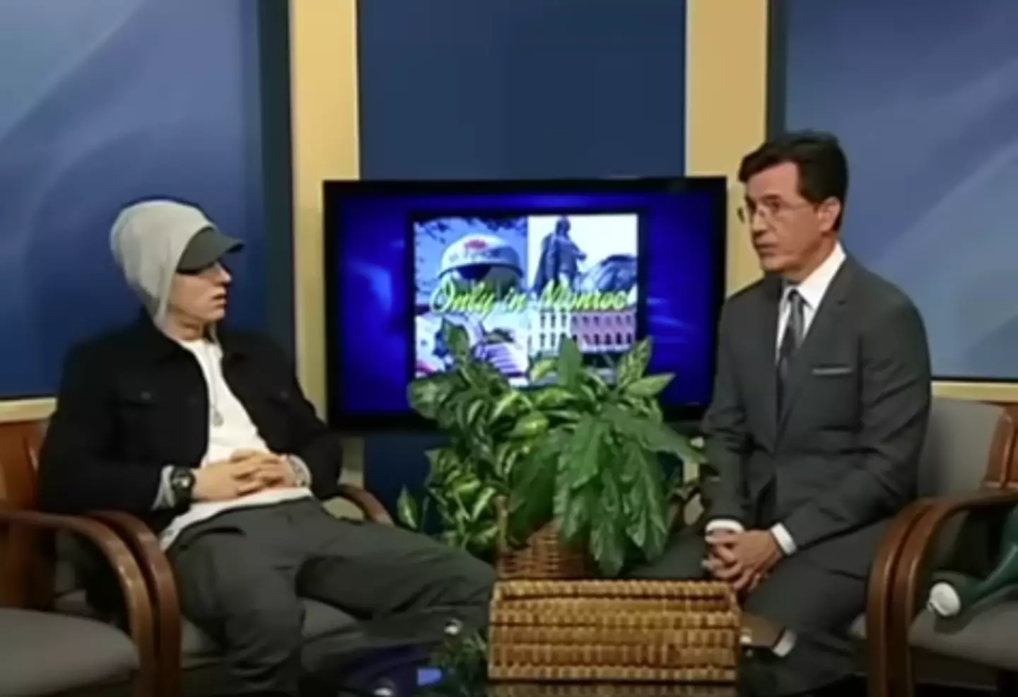 Colbert pretended not to know who Eminem was.