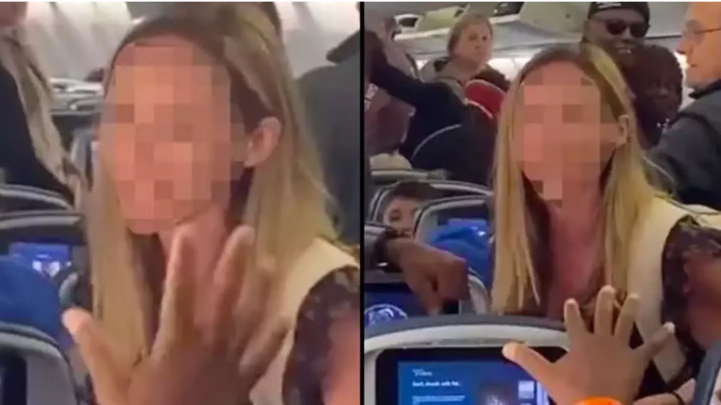 Major debate sparked after furious woman is filmed accusing plane passenger of ‘pushing her seat’