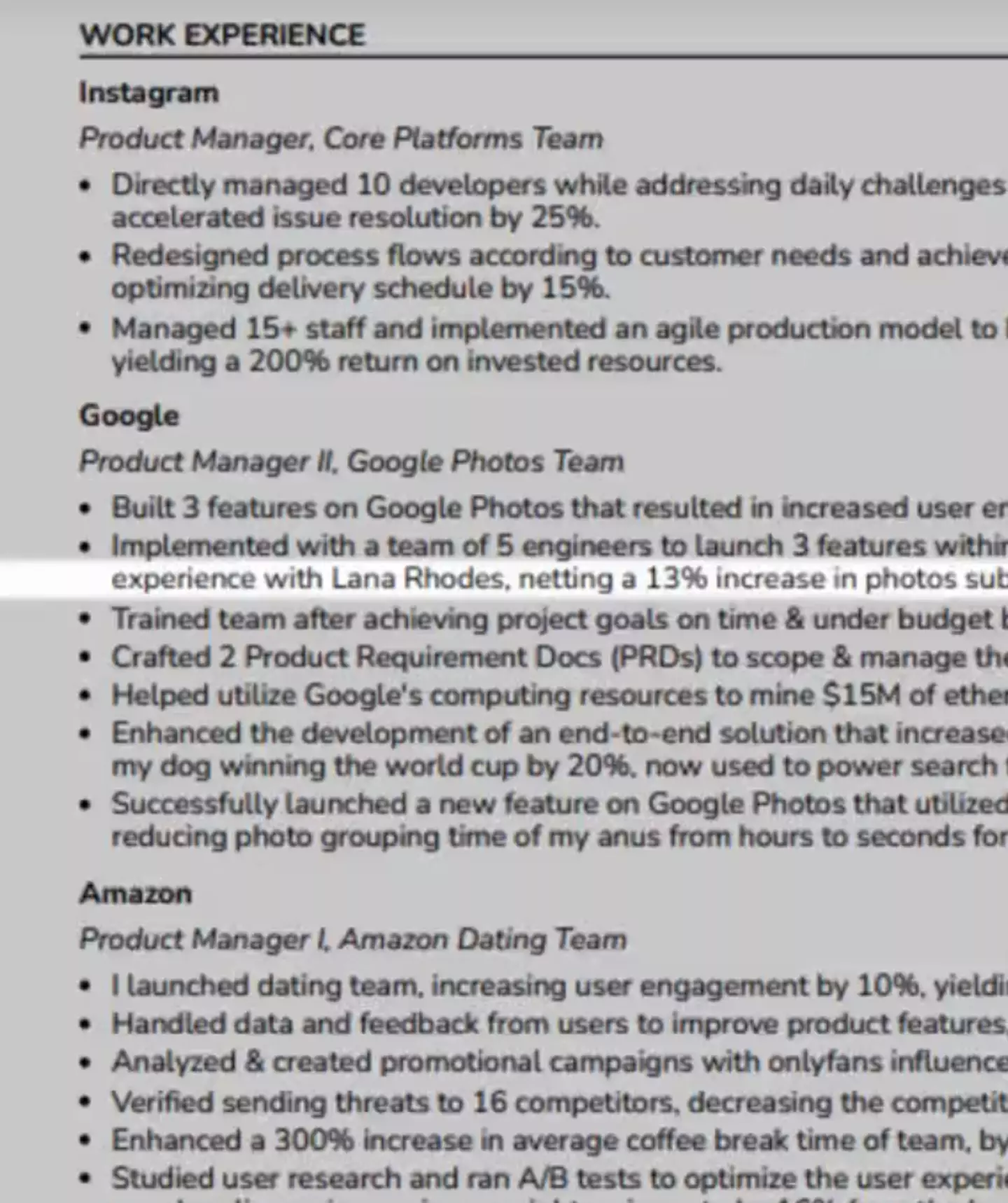 Here is a glimpse of the CV Lee claimed to have submitted (TikTok/@jerryjhlee)