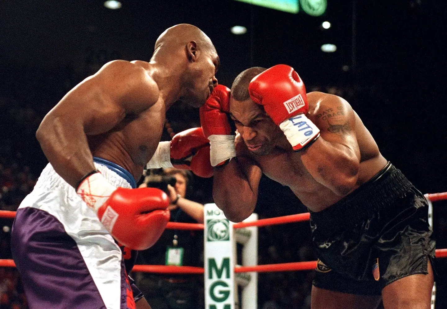 Mike Tyson and Evander Holyfield.