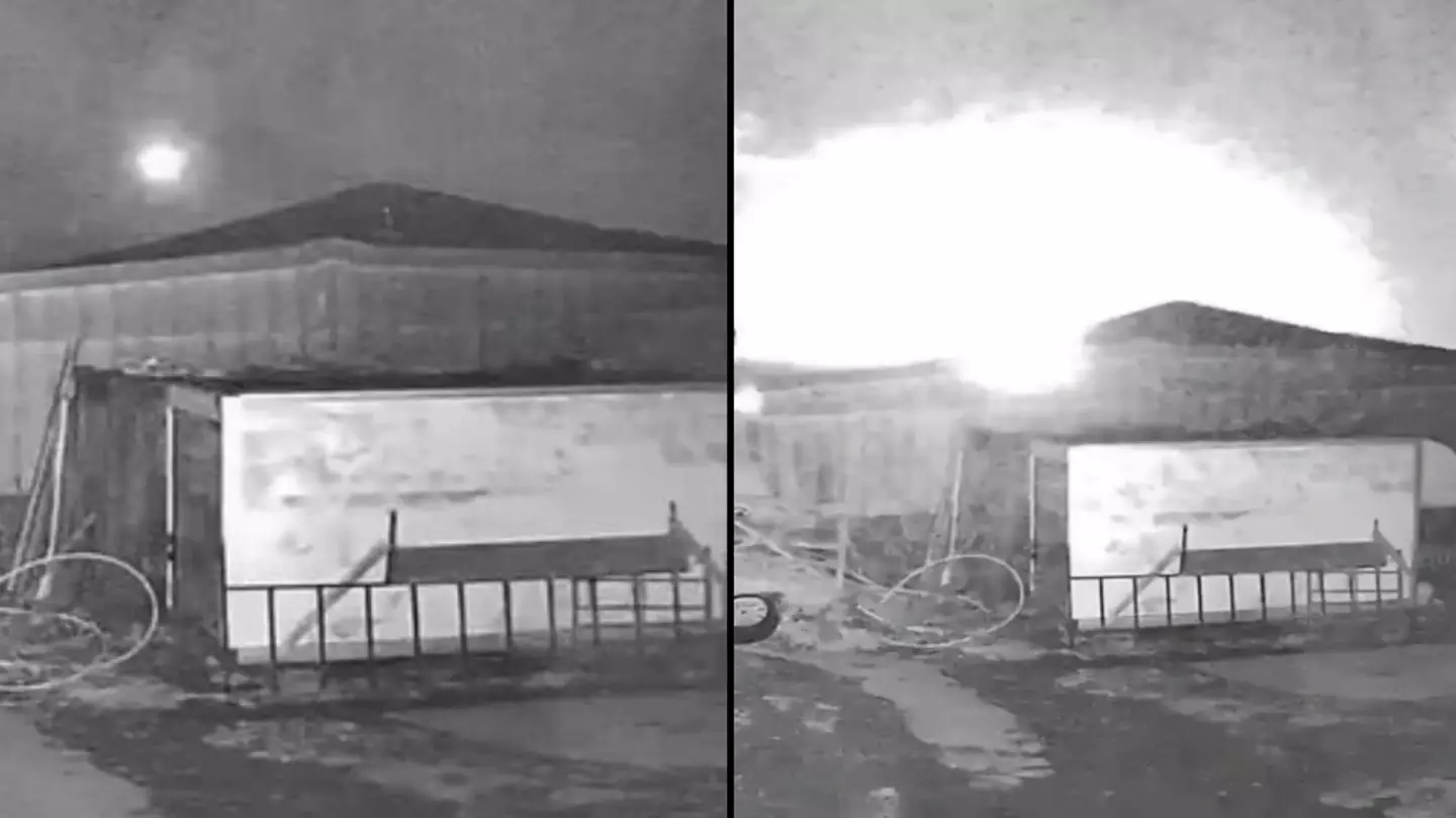 Huge asteroid explosion caught on farm CCTV