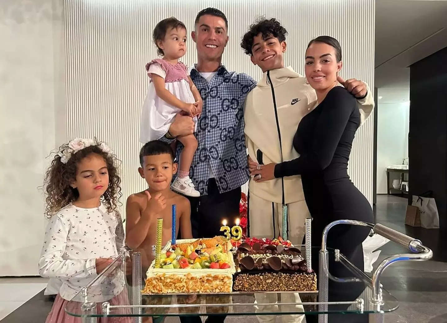 Ronaldo shared the sweet family snap after celebrating his 39th birthday.