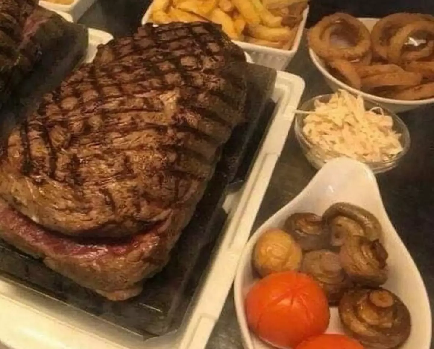 The steakhouse owner actually made this challenge easier, dropping the lump of meat from 72oz to 62oz.