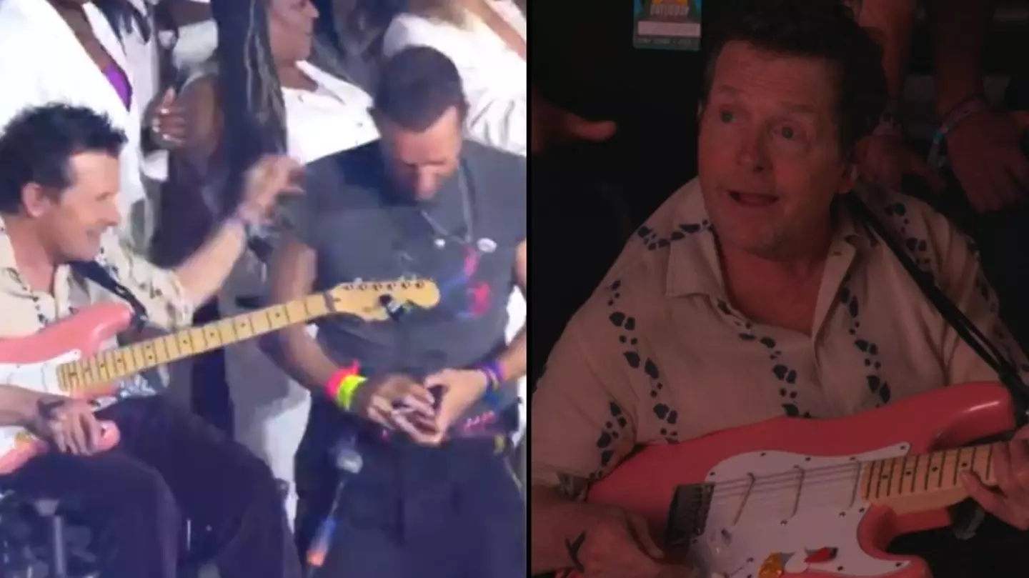 Glastonbury viewers left ‘in tears’ after Michael J Fox appears on stage in emotional moment during Coldplay set