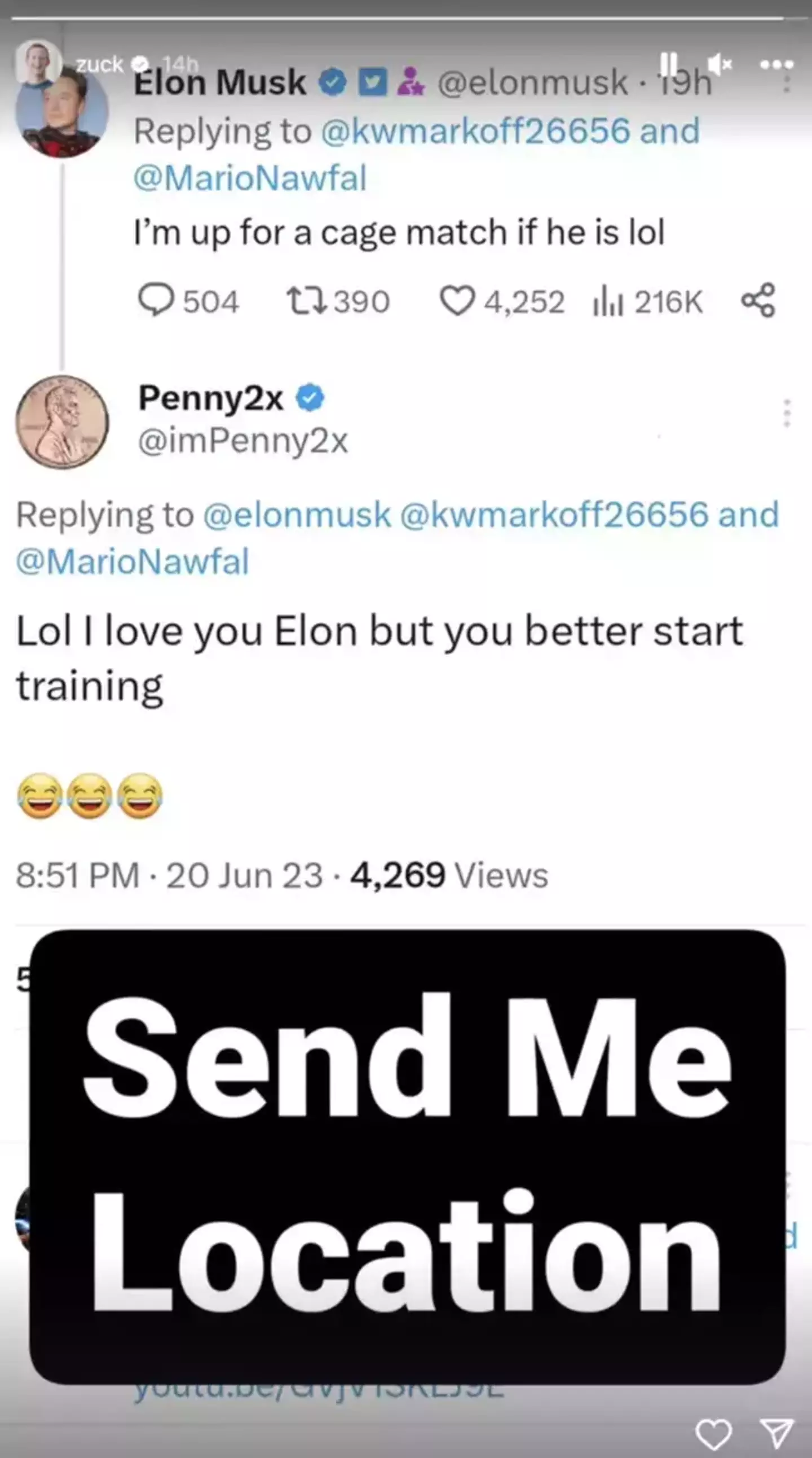 Fans were hoping to see a cage fight between Mark Zuckerberg and Elon Musk.