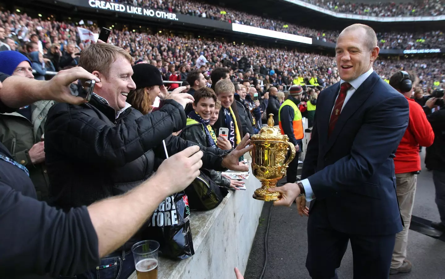 Tindall with the world cup.