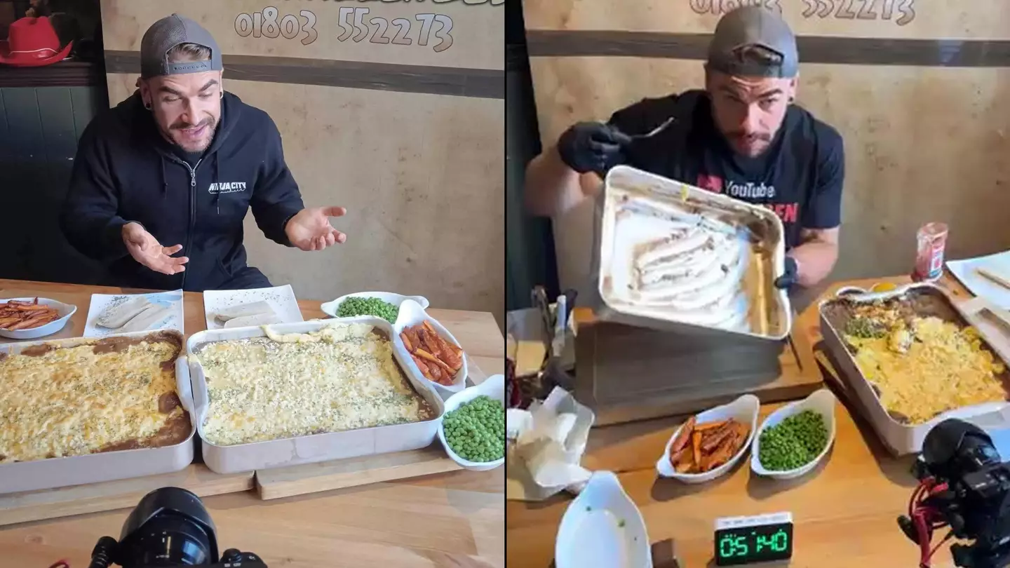 Man falls into 10-hour food coma after eating 24 cottage pies for food challenge