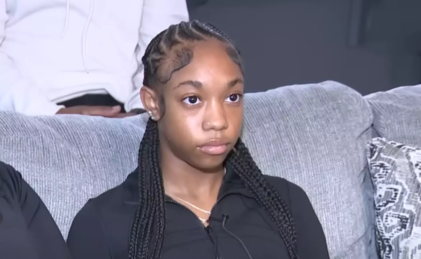 Tucker was caught off guard when the baton hit her head (WSET ABC 13)