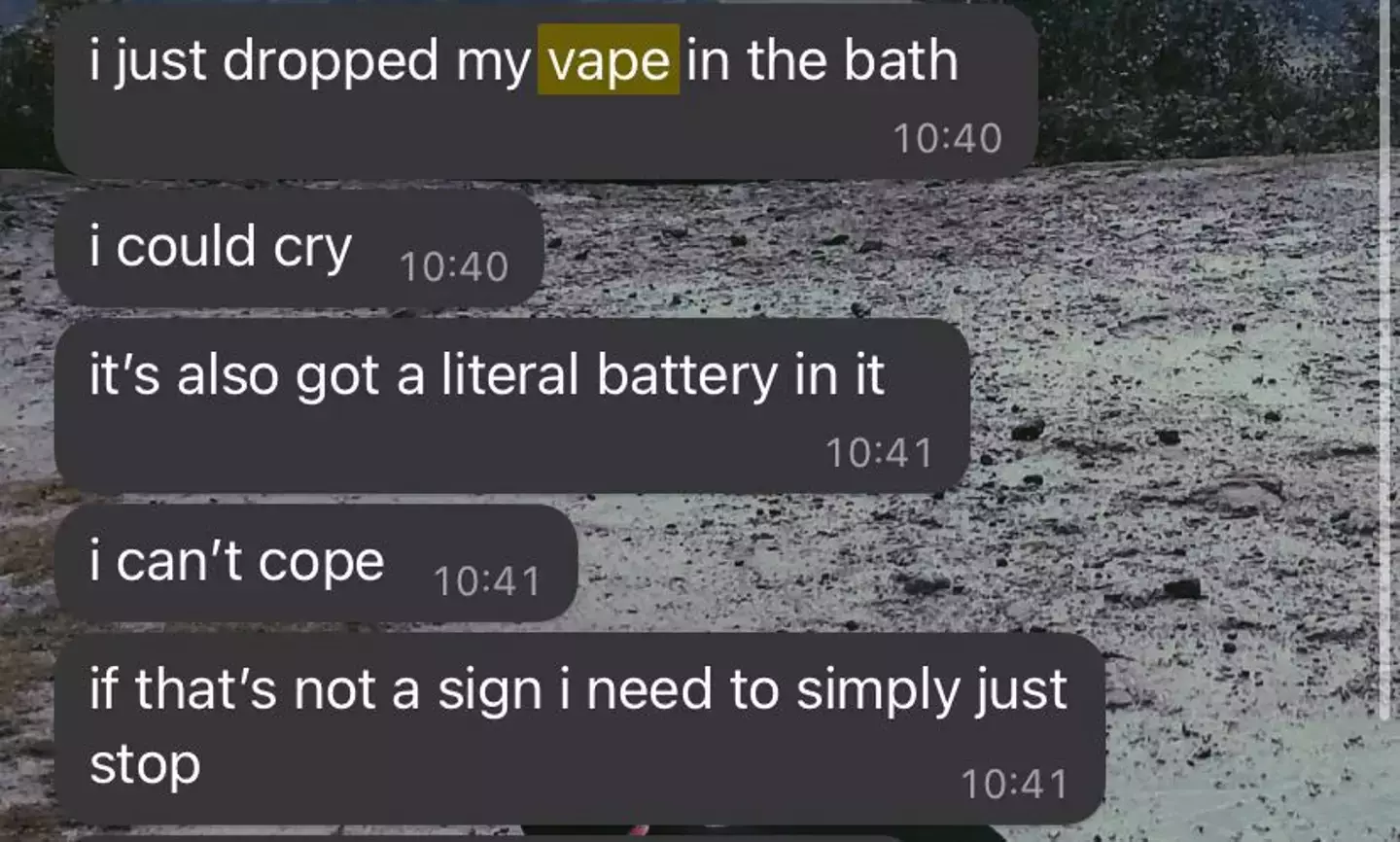 Chloe knew she had become addicted (Supplied)