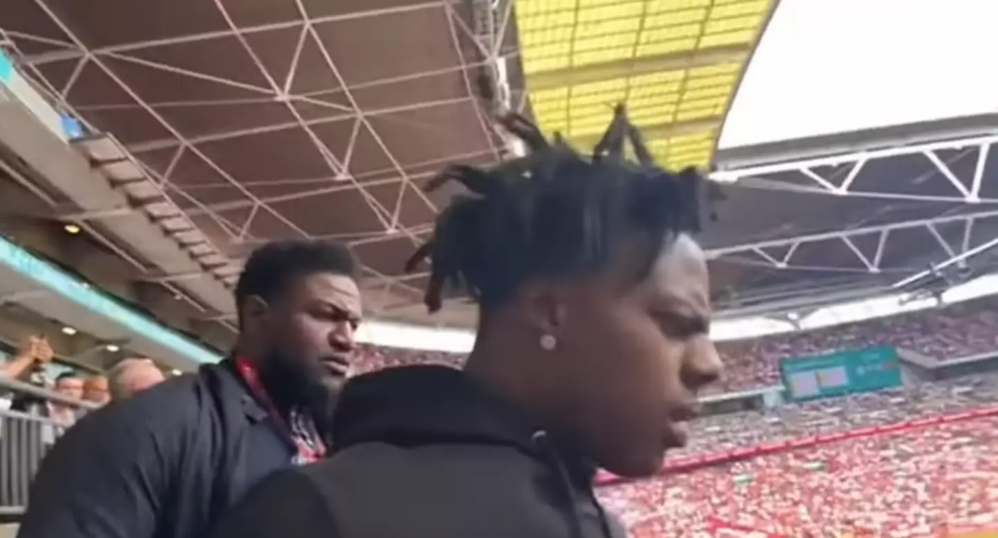 IShowSpeed appeared to be hit during the FA Cup Final.