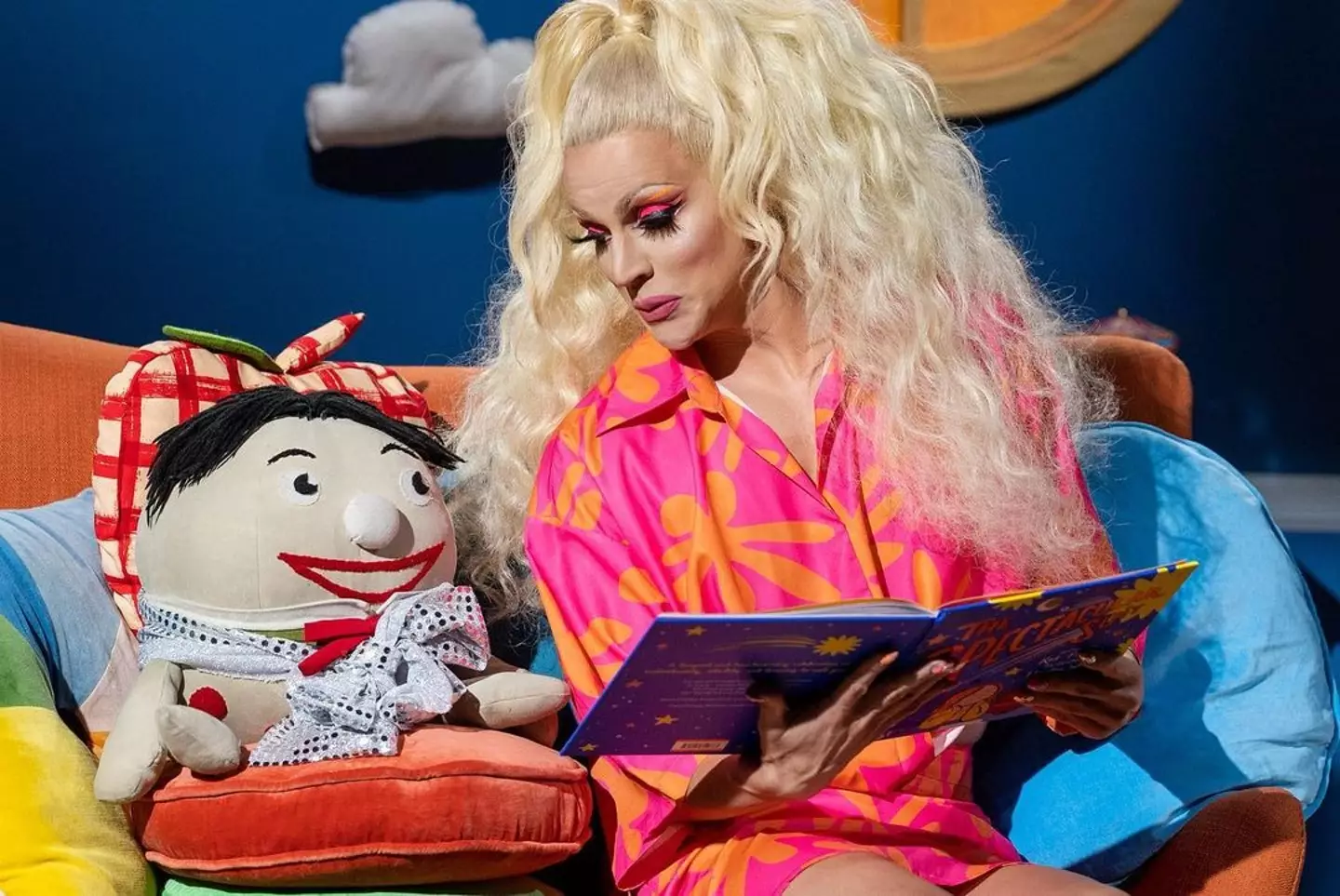 Courtney Act with Humpty.