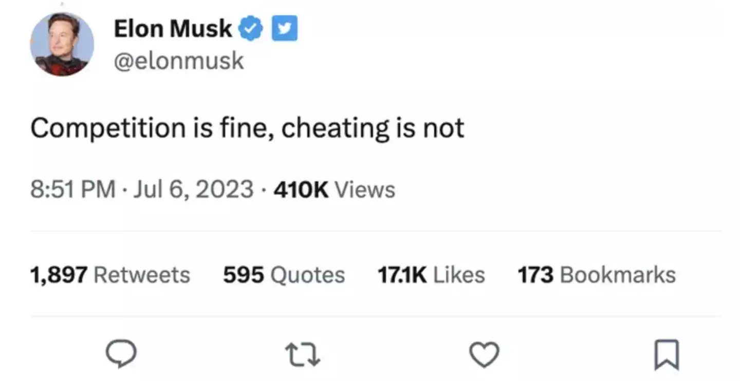 Elon Musk spoke out on Twitter.