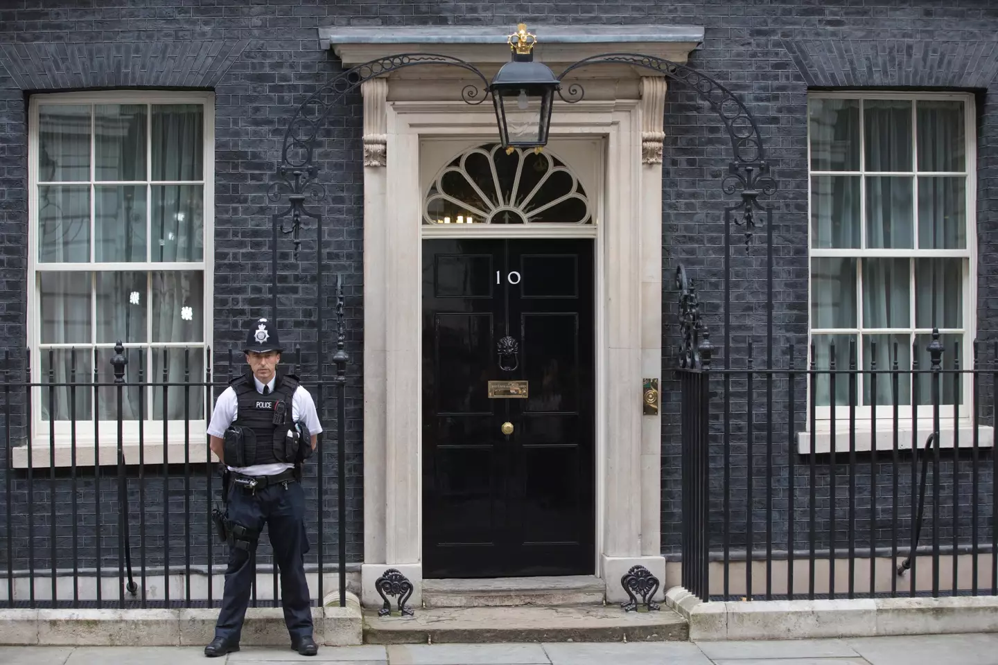 Officer outside 10 Downing Street.