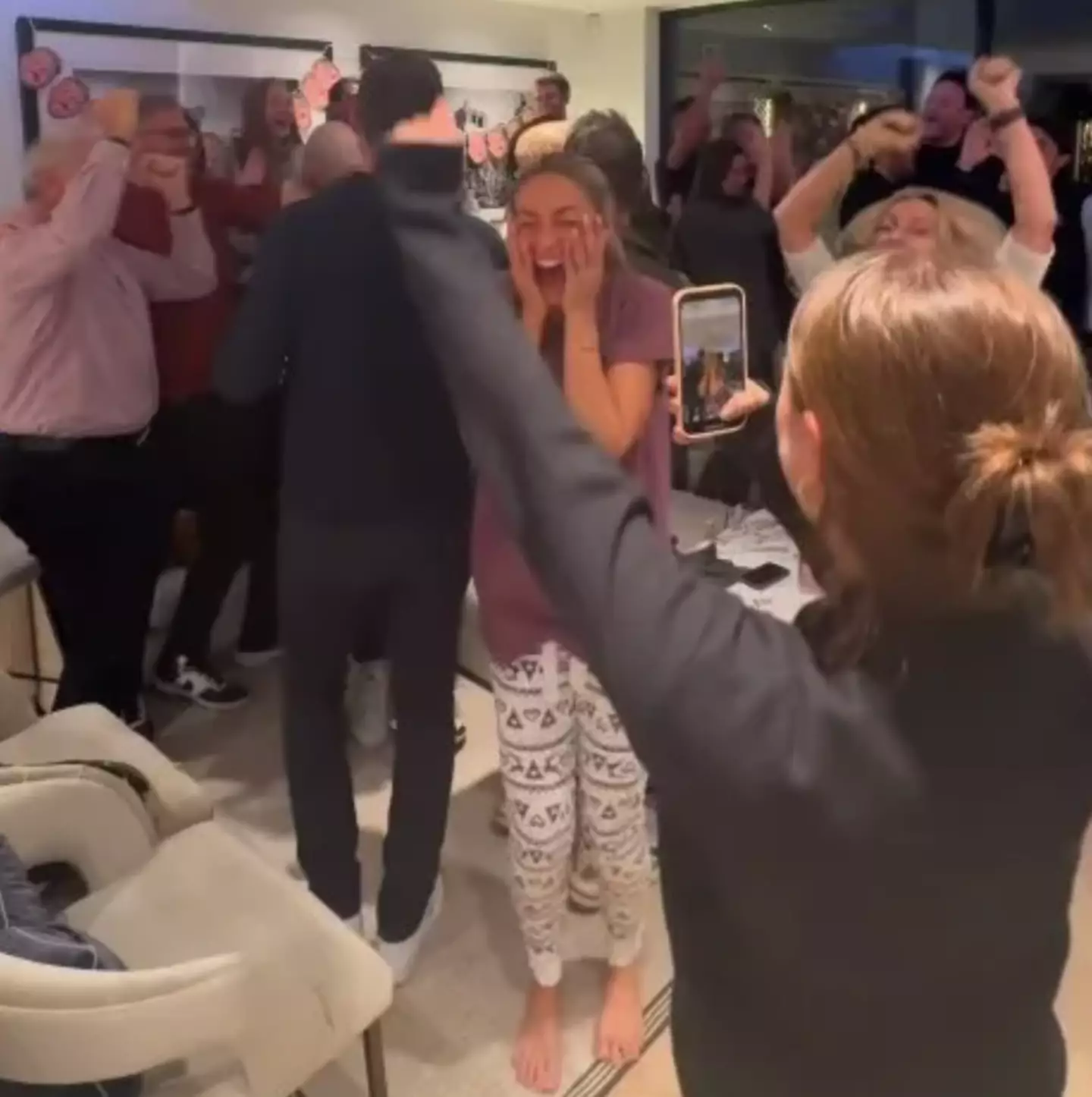 Sam Thompson’s super proud partner Zara McDermott celebrated his win.