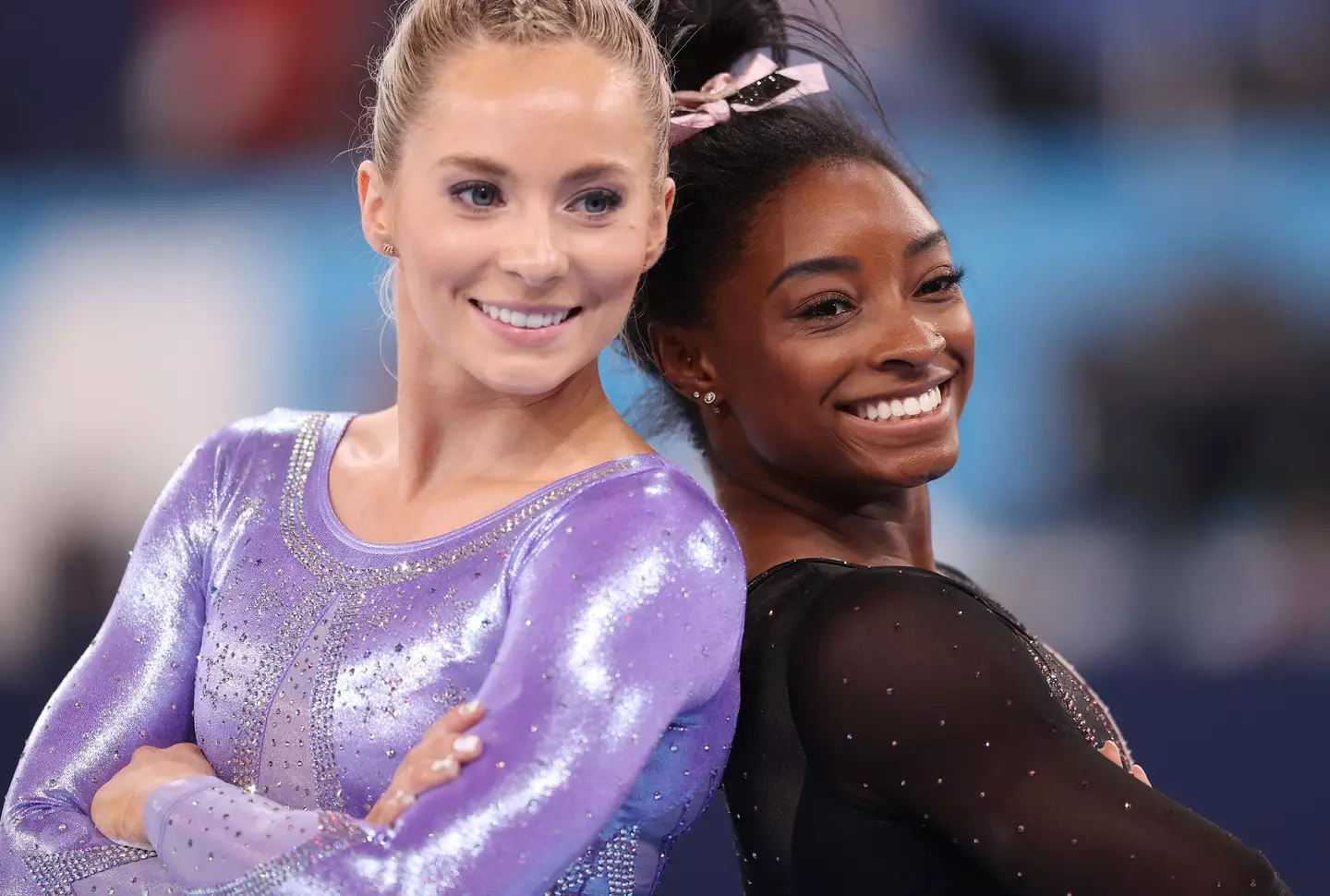 MyKayla Skinner and Simone Biles at the 2020 Tokyo Games. (Patrick Smith/Getty Images)
