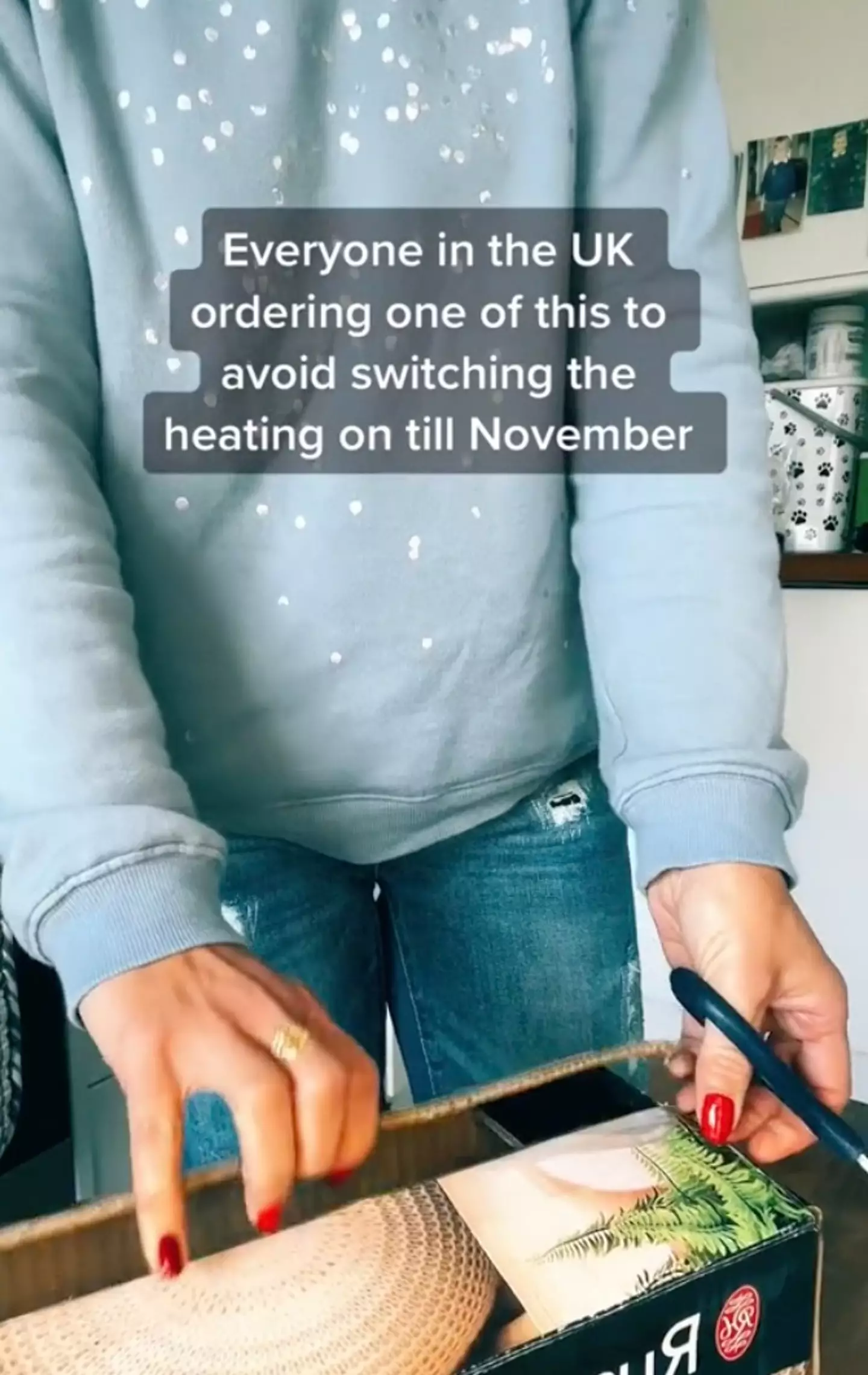 Placi shared her alternative to turning on the heating on TikTok.