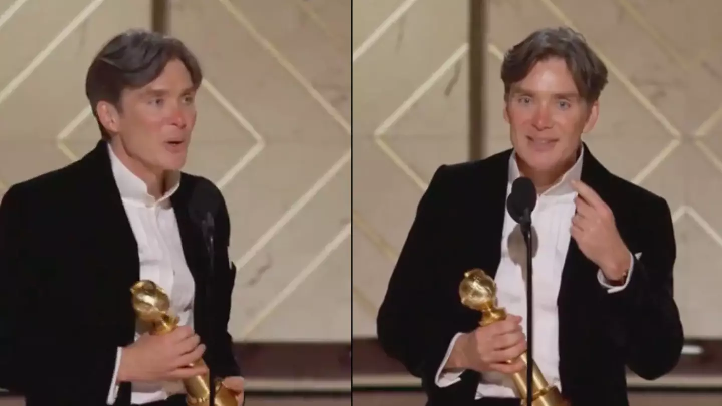 Viewers couldn’t help but notice Cillian Murphy’s face as he accepted Golden Globes award