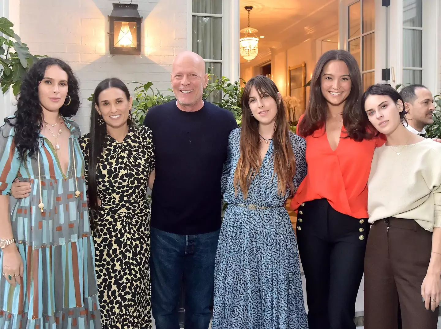 Rumer, Demi, Bruce, Scout, Emma and Tallulah seen in 2019.