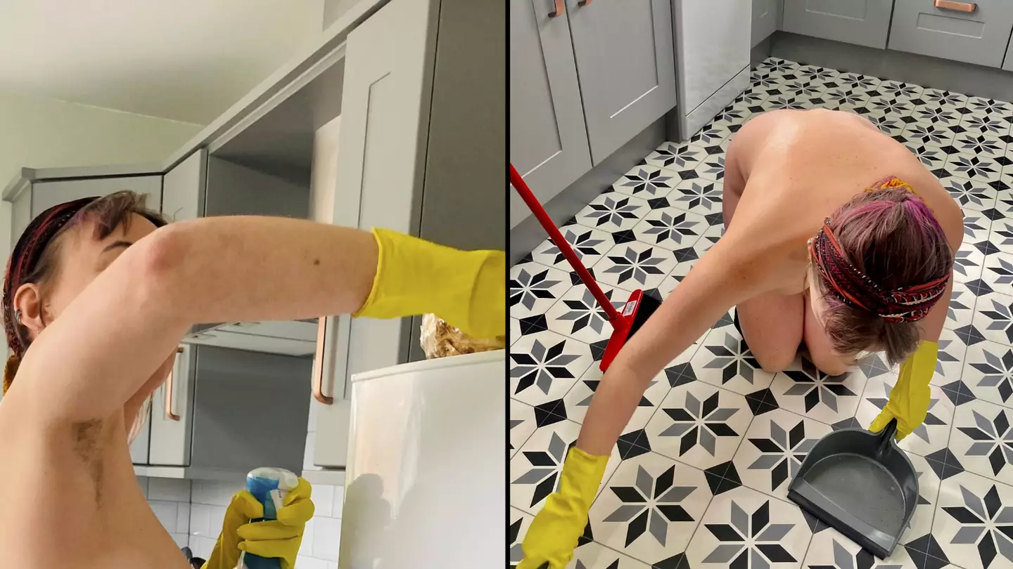 Naked cleaner who earns £50 an hour admits clients can push things too far