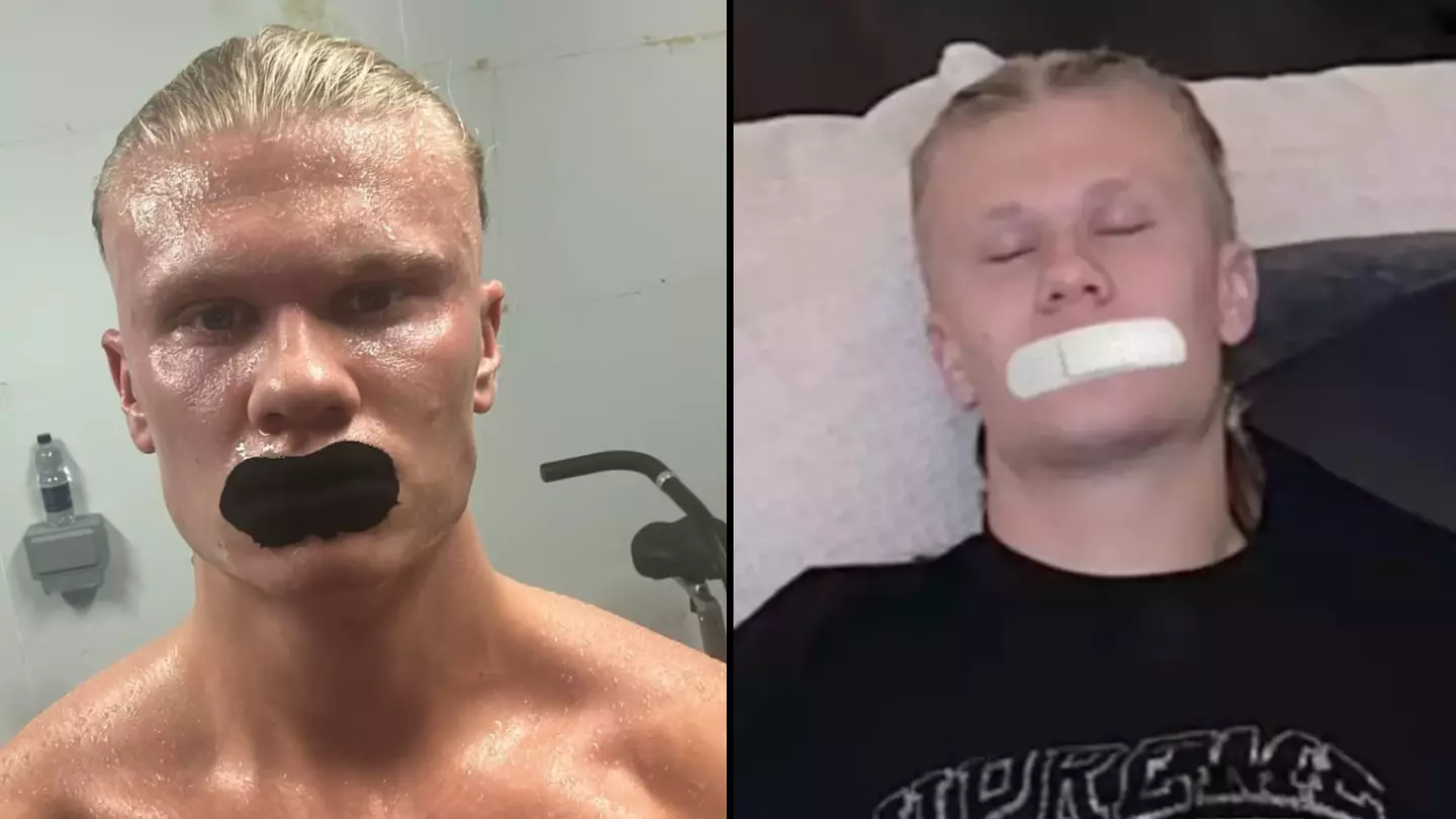 Reason why Erling Haaland tapes his mouth shut in bizarre Instagram Story