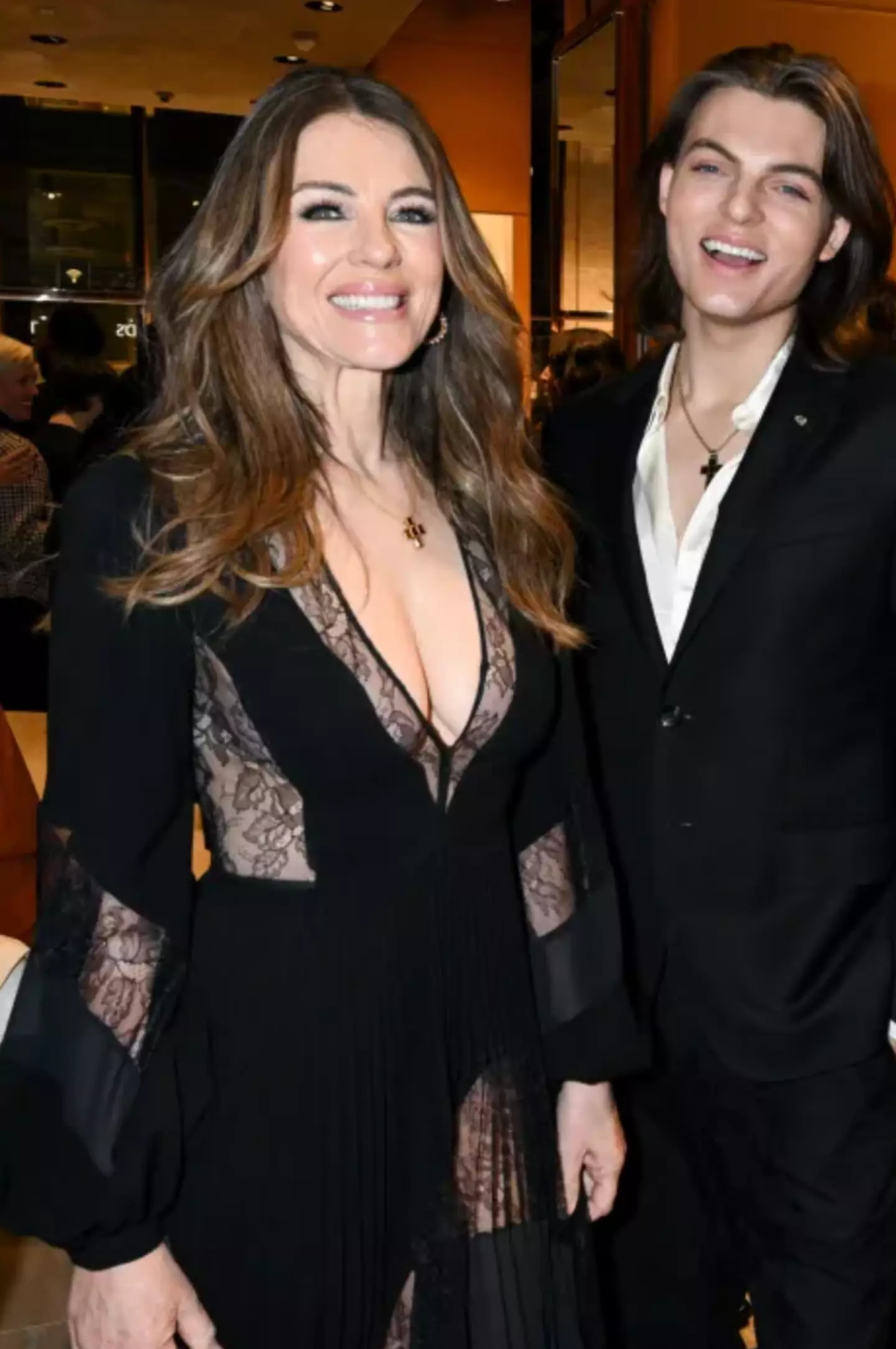 The couple worked together on the raunchy film.