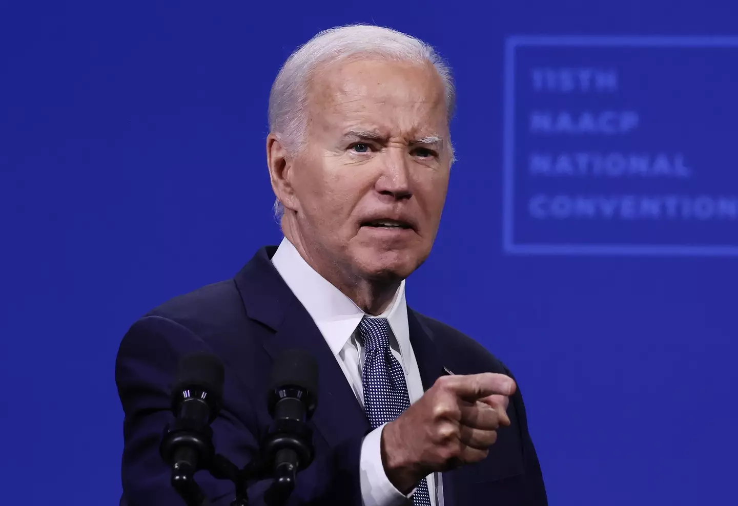 Give us a smile Biden, it's peanut butter jelly time. (Mario Tama/Getty Images)