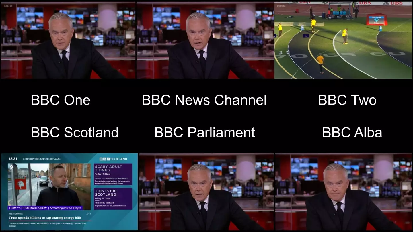 While several BBC channels had switched to synced up footage of Huw Edwards announcing the Queen's death, BBC Scotland was showing footage of comedian Limmy.