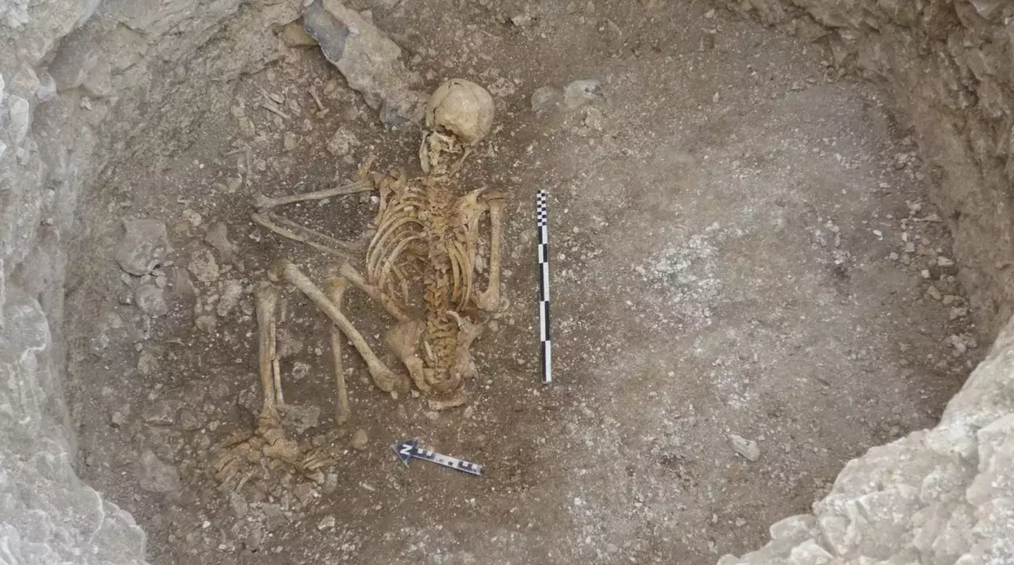The remains were found face down (Bournemouth University)