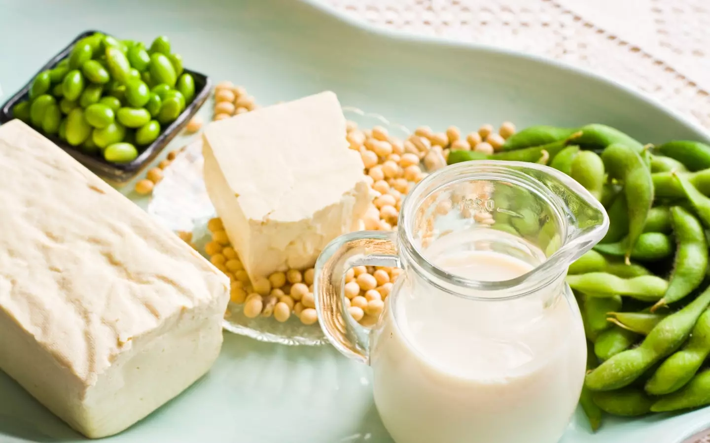 Soy foods include milk, tofu, and beans (Getty Stock Images)