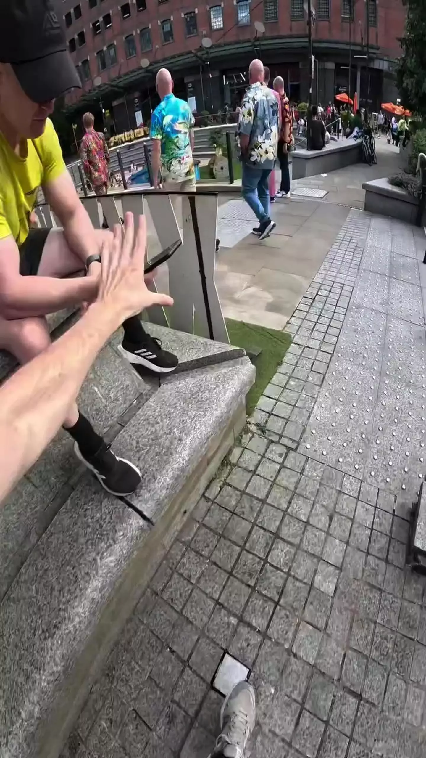 In his video he grabbed six phones in 40 seconds of footage, showing how easy it was to steal valuable gadgets (Kennedy News and Media)