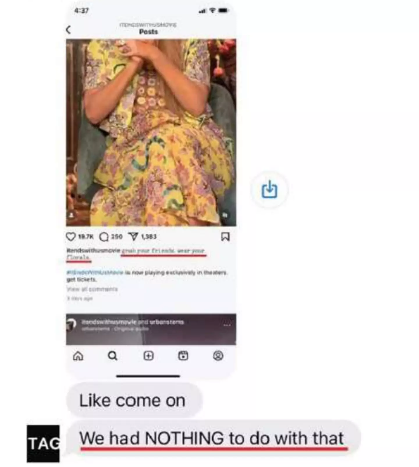 Another text exchange from the lawsuit