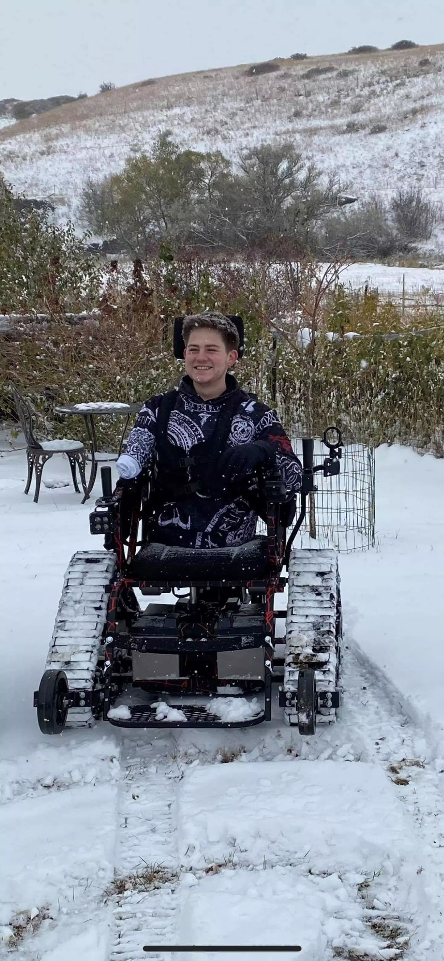 Loren's family and wife are by his side.