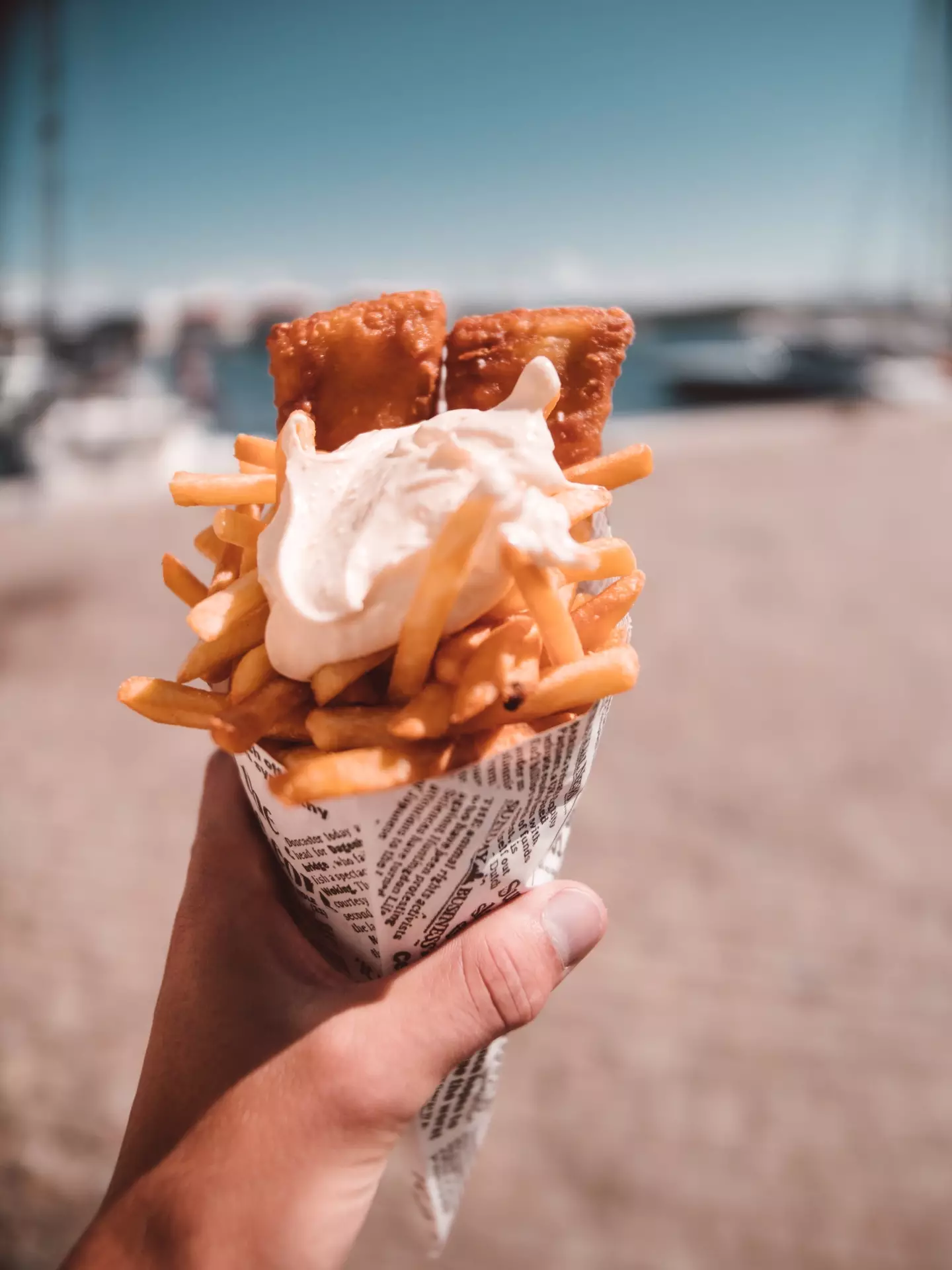 Fish and chips is a UK staple, but it's usually cod, not shark.