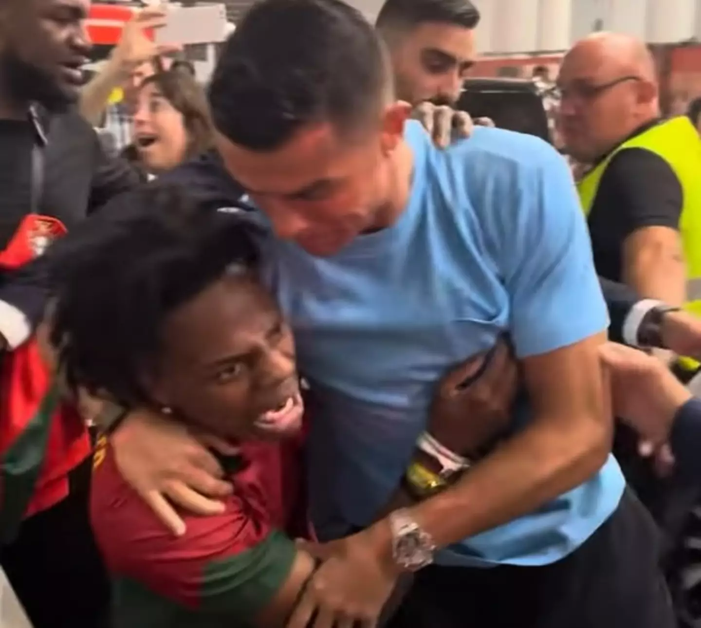 The YouTuber was a bit excited to meet his hero.