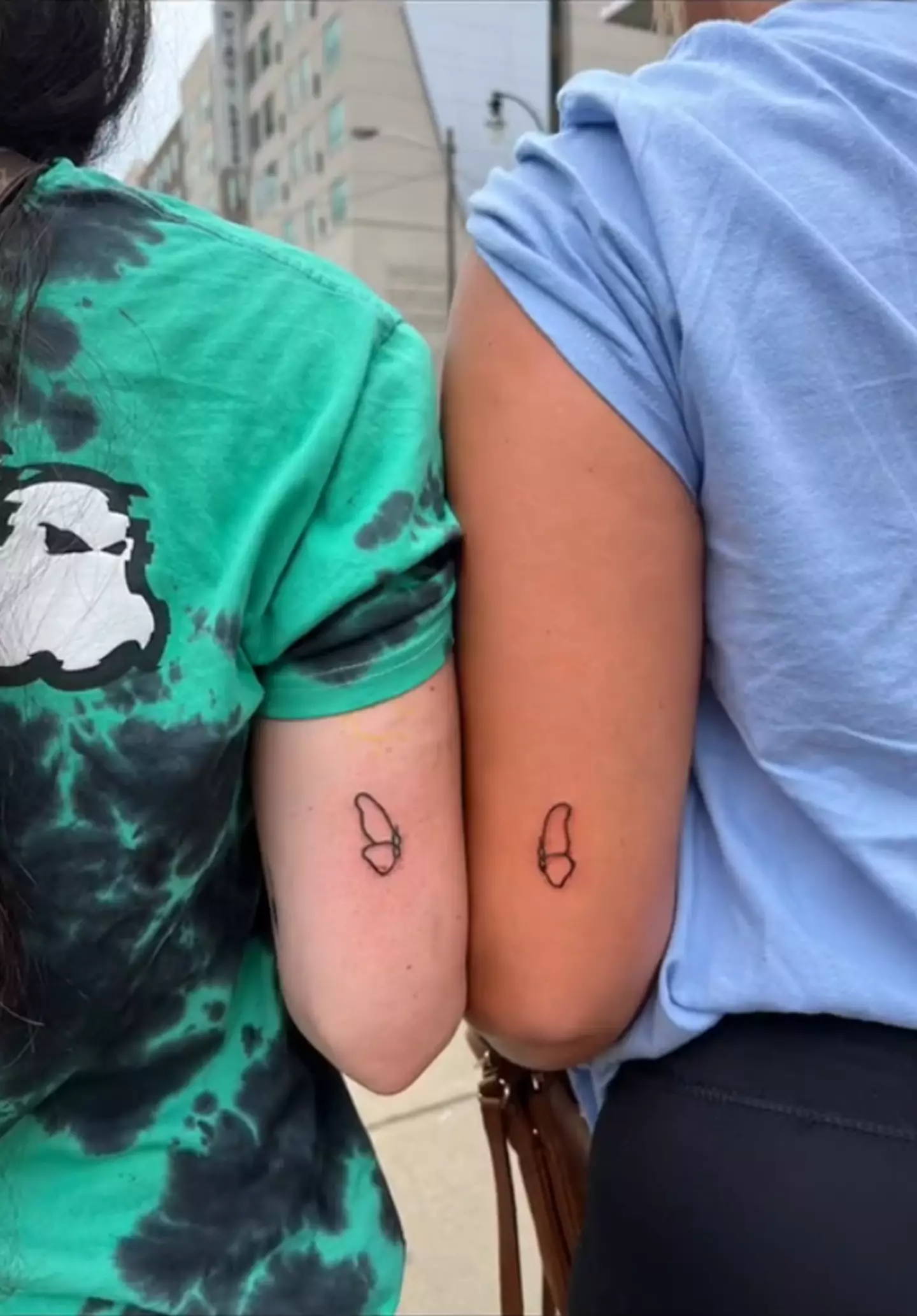 A TikTok user was left in tears after getting matching tattoos with a pal.