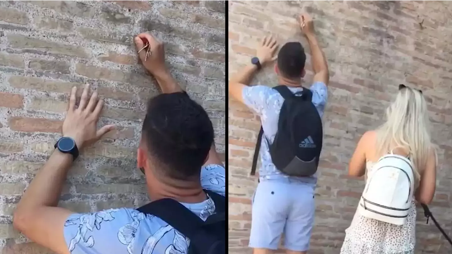 British tourist who carved girlfriend's name into Colosseum says he didn't realise how old it was
