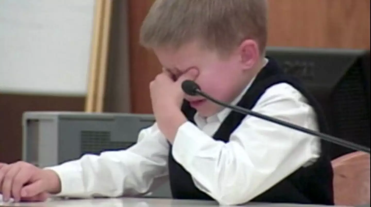 The seven-year-old's emotional testimony stunned the US (Court TV)