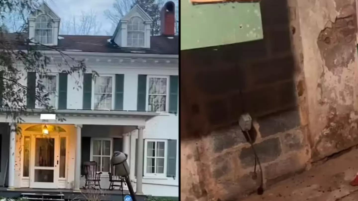 Woman makes eerie discovery after spotting mysterious leak in her 200-year-old house