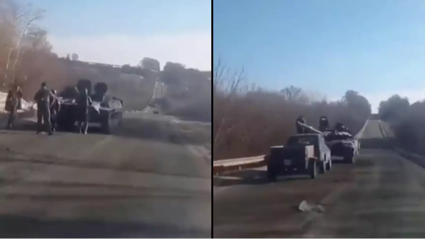 Ukrainian Man Offers To Tow Russian Army Out Of Fuel Back To Russia