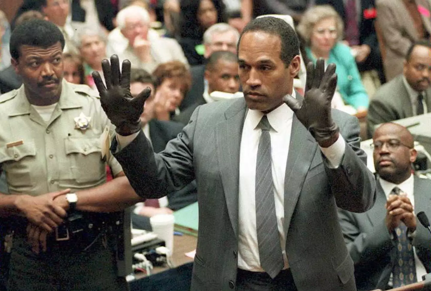 The infamous gloves (POO/AFP via Getty Images)