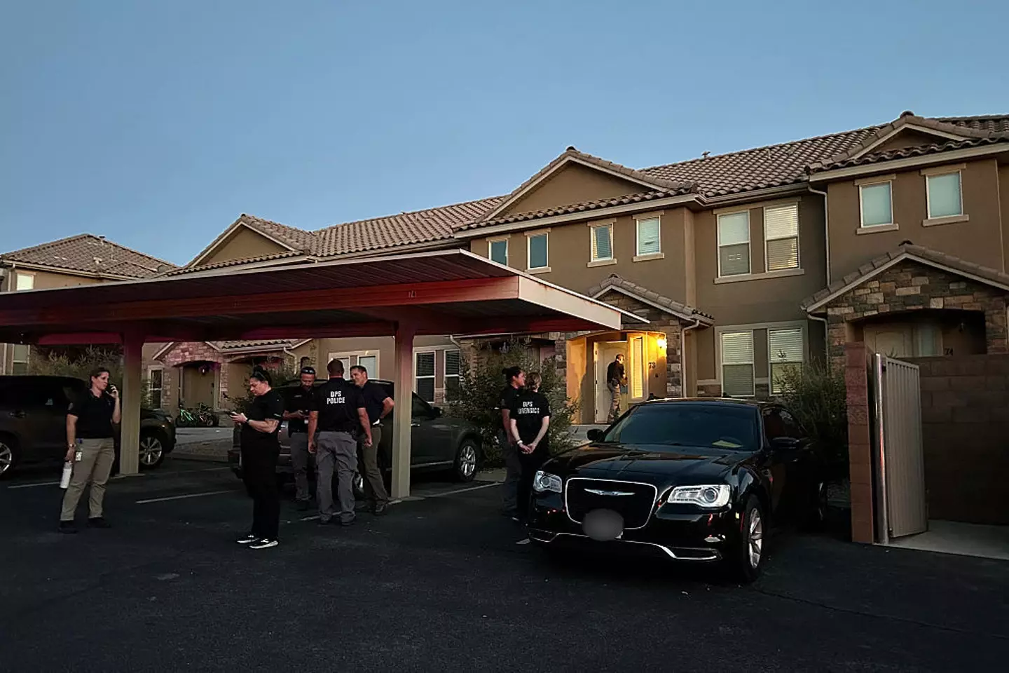 Police appeared at an apartment complex where the 22-year-old was said to have lived (ROMAIN FONSEGRIVES/AFP via Getty Images)
