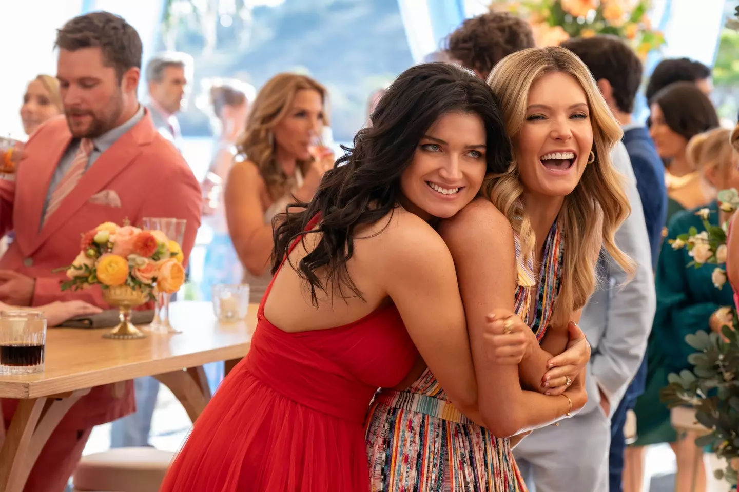 Hewson (left) in The Perfect Couple (Netflix)