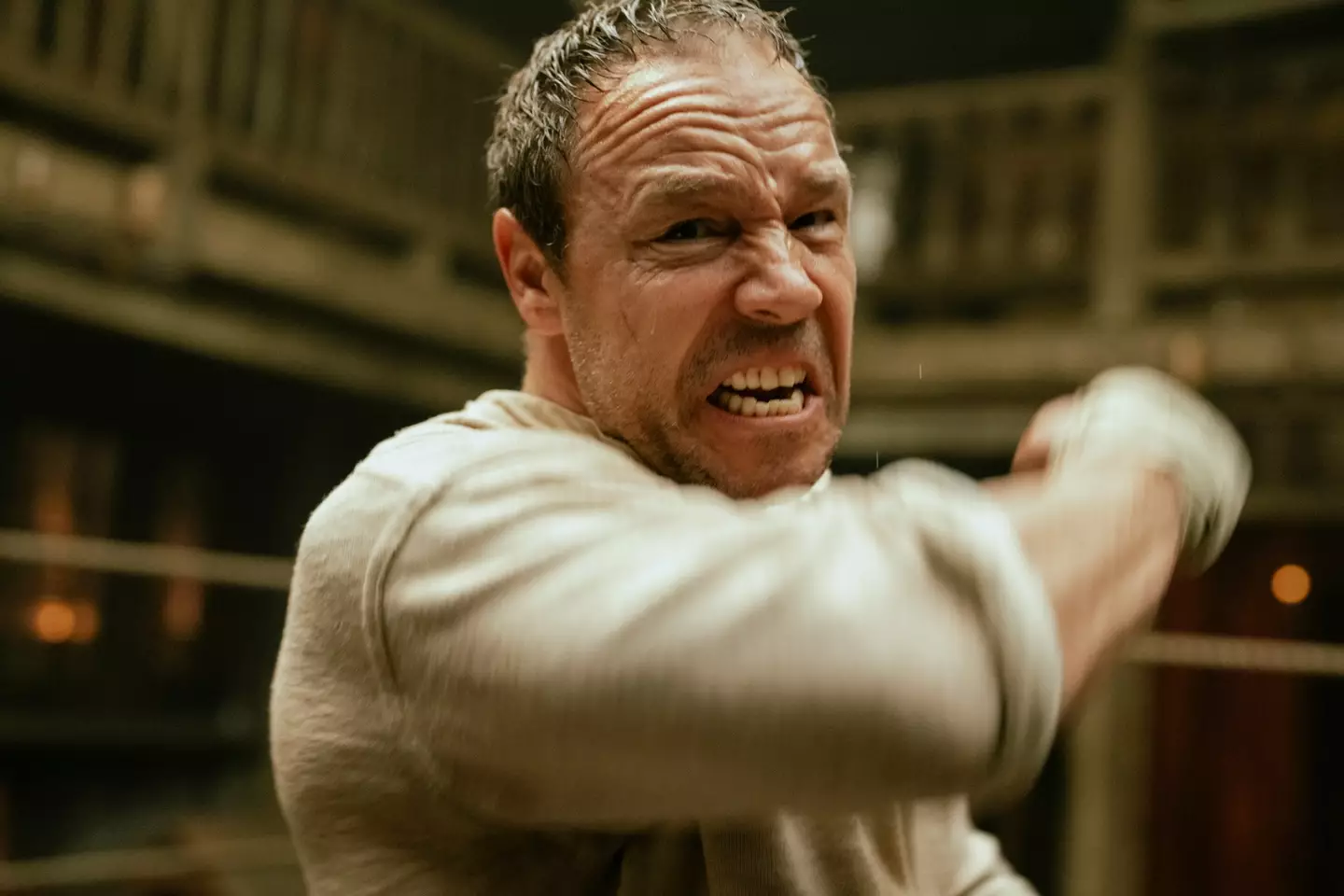 Graham plays boxer Sugar Goodman. (Disney+)