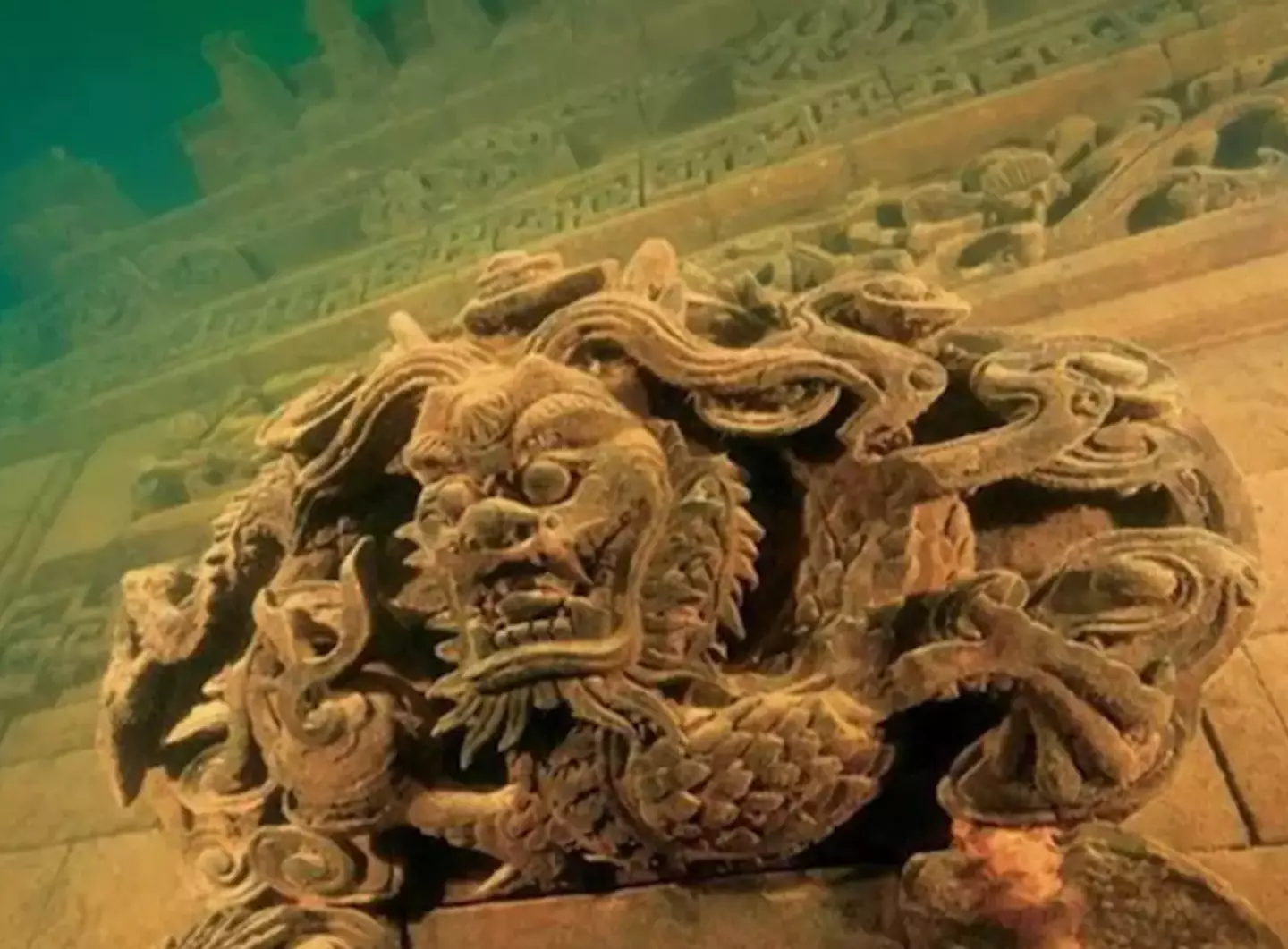 The ancient city's origins are currently unknown (YouTube/@CWDiving)