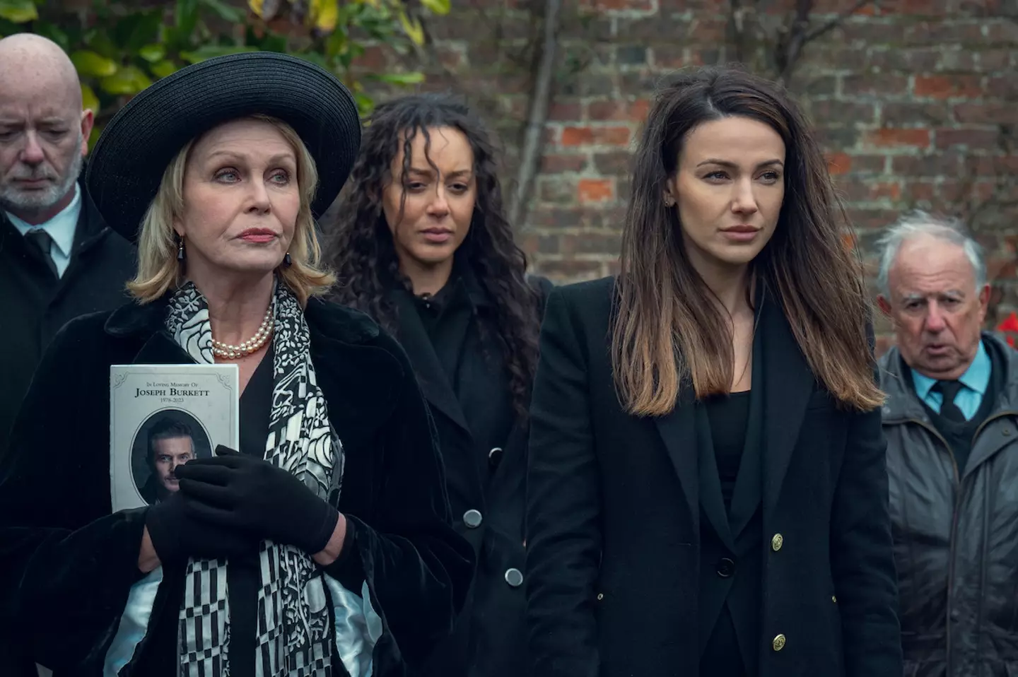 Joanna Lumley as Judith Burkett and Michelle Keegan as Maya Stern in Fool Me Once.